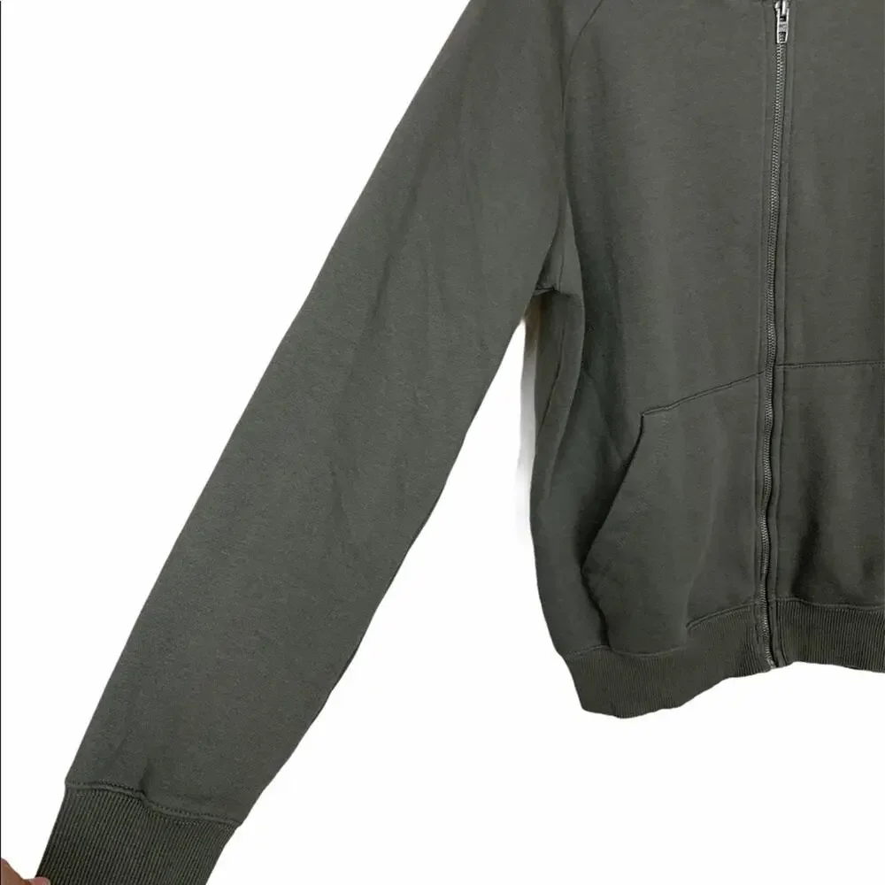 French Connection Baseball Zip Through Logo Jacket M
